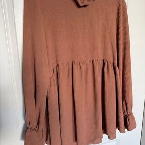 Women's Maternity Rust Blouse